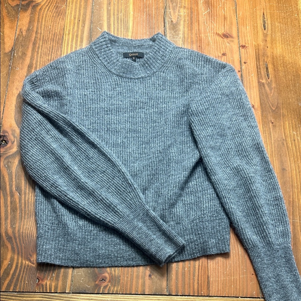 Quince Grey Crewneck Knit Sweater